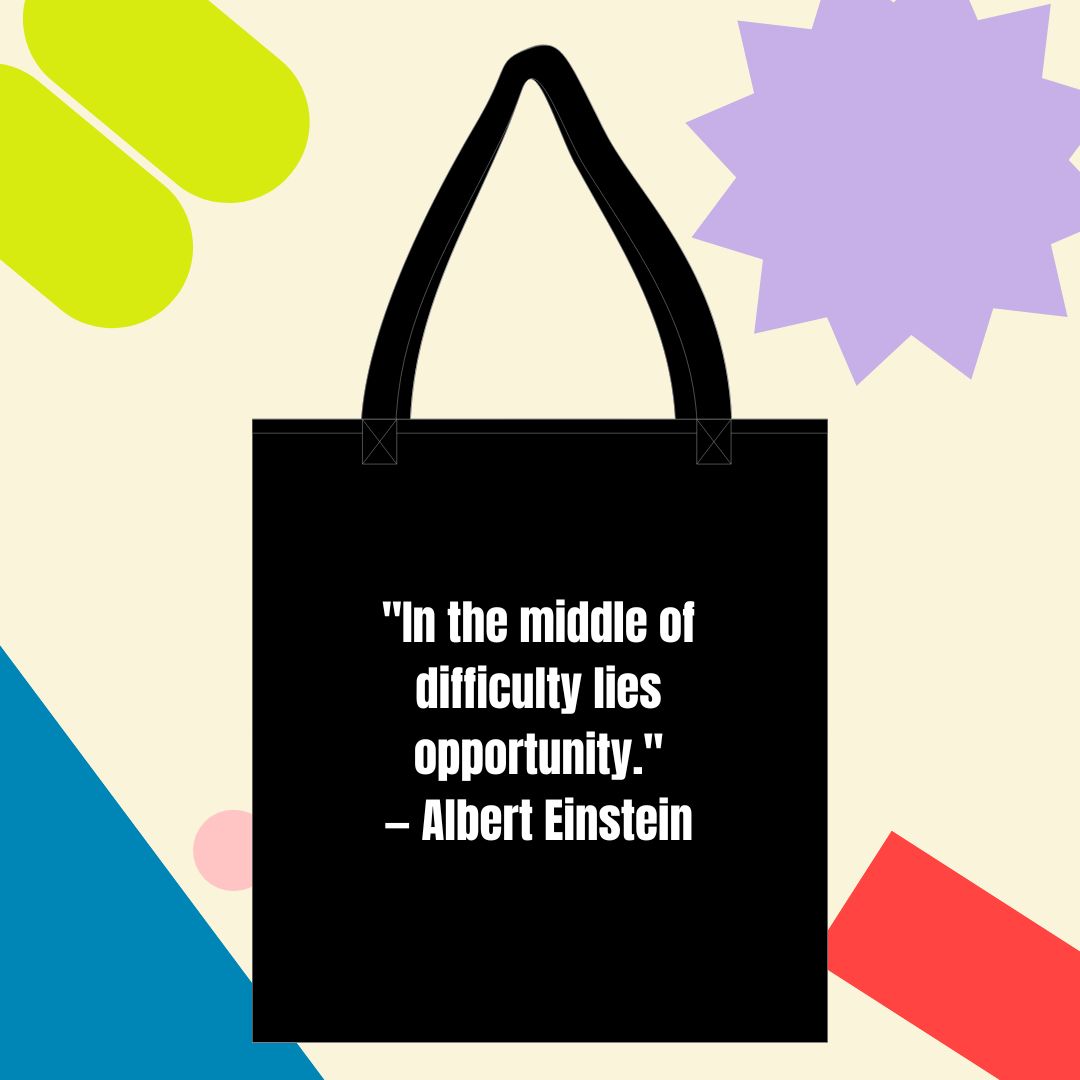 Albert Black Tote Bag