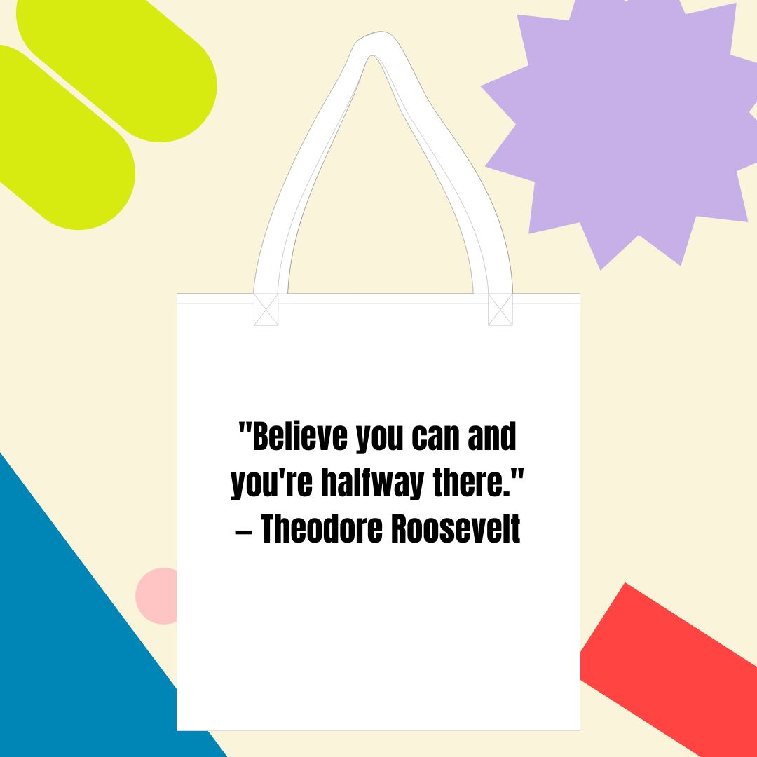 Roosvelt White Tote Bag